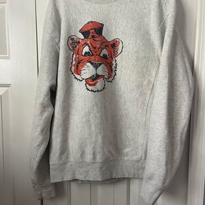 Gray Tiger Graphic Sweater